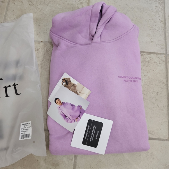 Comfrt Sweaters - Comfort Collection Pastel Edit Lavender Hoodie - Women